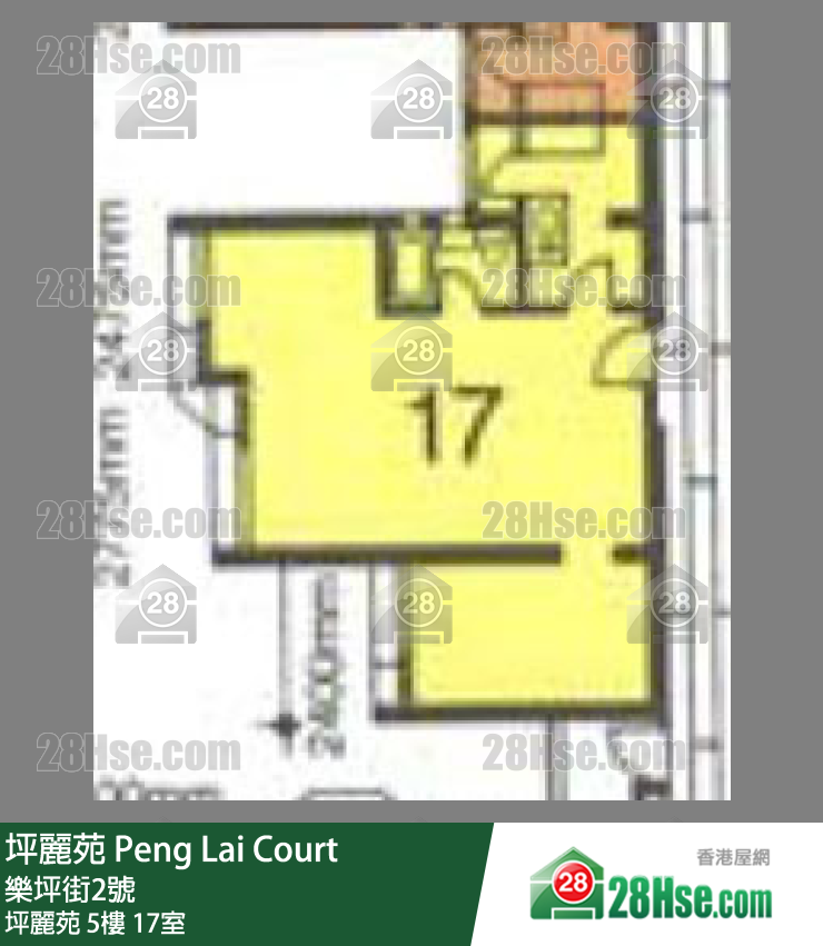 坪麗苑 坪麗苑5樓 17室 平面圖