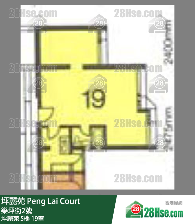 坪麗苑 坪麗苑5樓 19室 平面圖