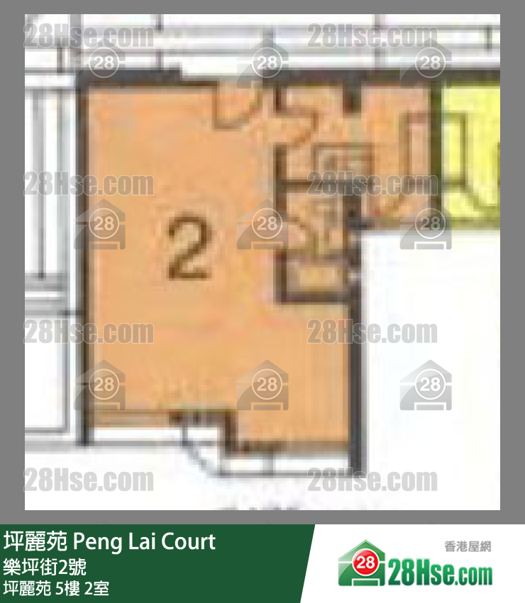 坪麗苑 坪麗苑5樓 2室 平面圖