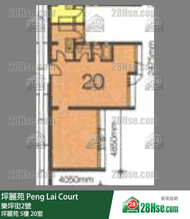 坪麗苑 坪麗苑5樓 20室 平面圖