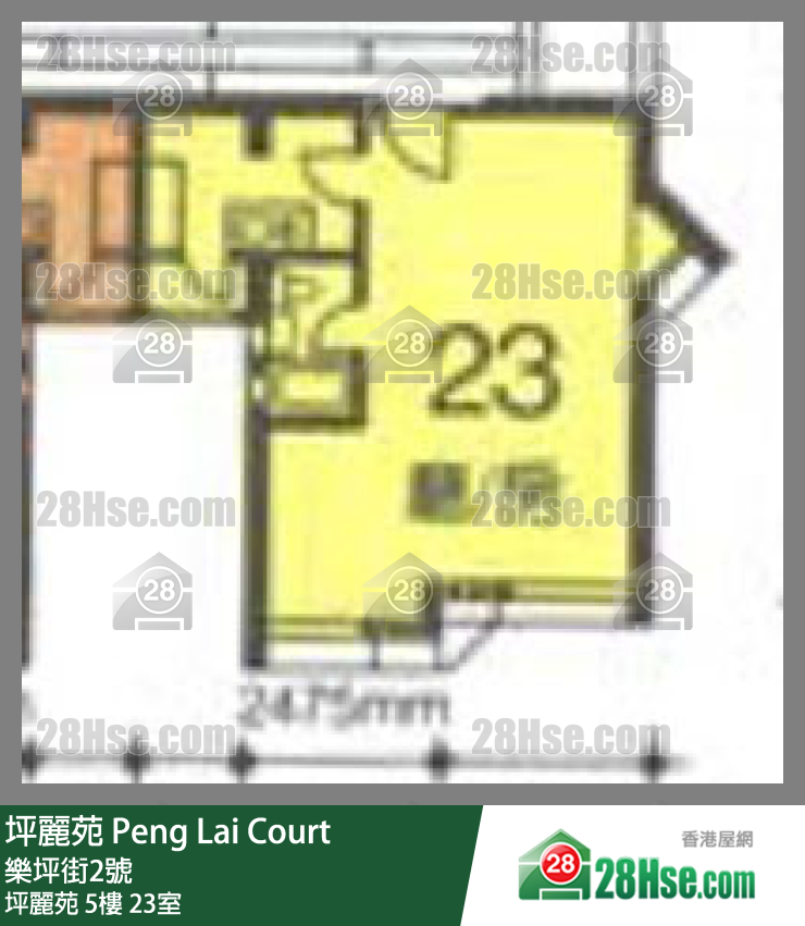 坪麗苑 坪麗苑5樓 23室 平面圖