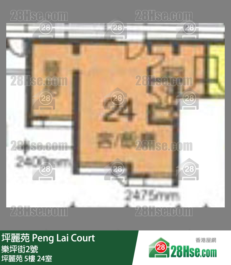 坪麗苑 坪麗苑5樓 24室 平面圖