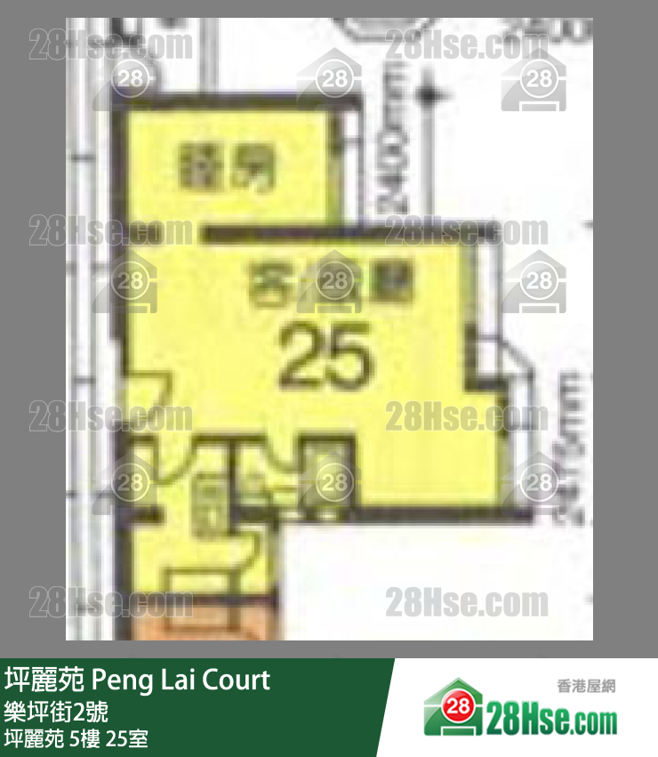 坪麗苑 坪麗苑5樓 25室 平面圖