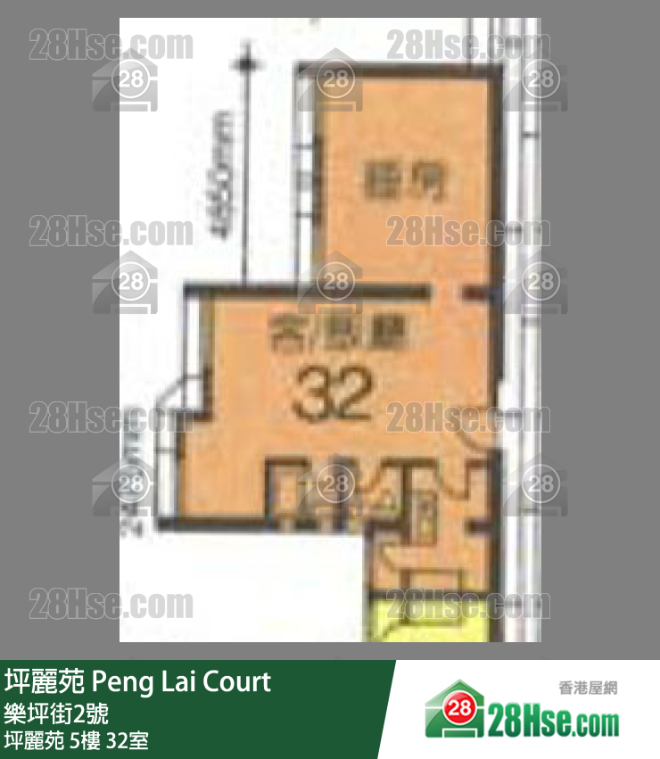 坪麗苑 坪麗苑5樓 32室 平面圖