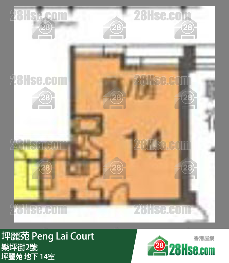 坪麗苑 坪麗苑地下 14室 平面圖