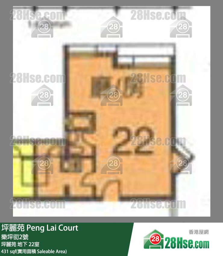 坪麗苑 坪麗苑地下 22室 平面圖
