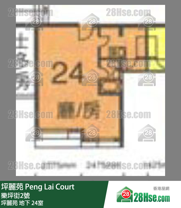 坪麗苑 坪麗苑地下 24室 平面圖