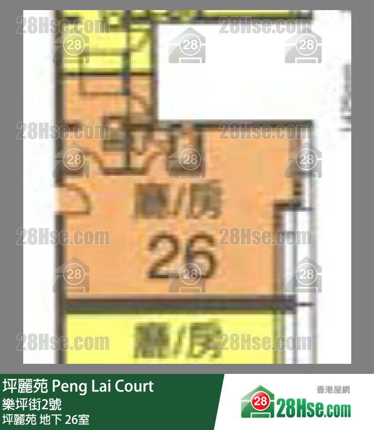 坪麗苑 坪麗苑地下 26室 平面圖