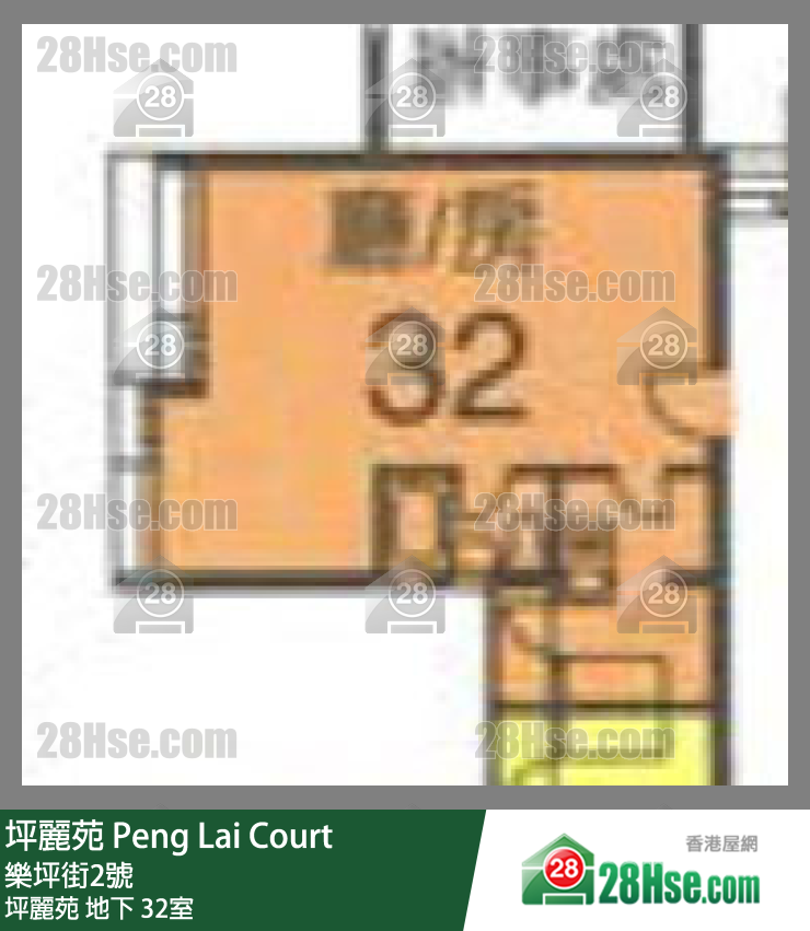 坪麗苑 坪麗苑地下 32室 平面圖