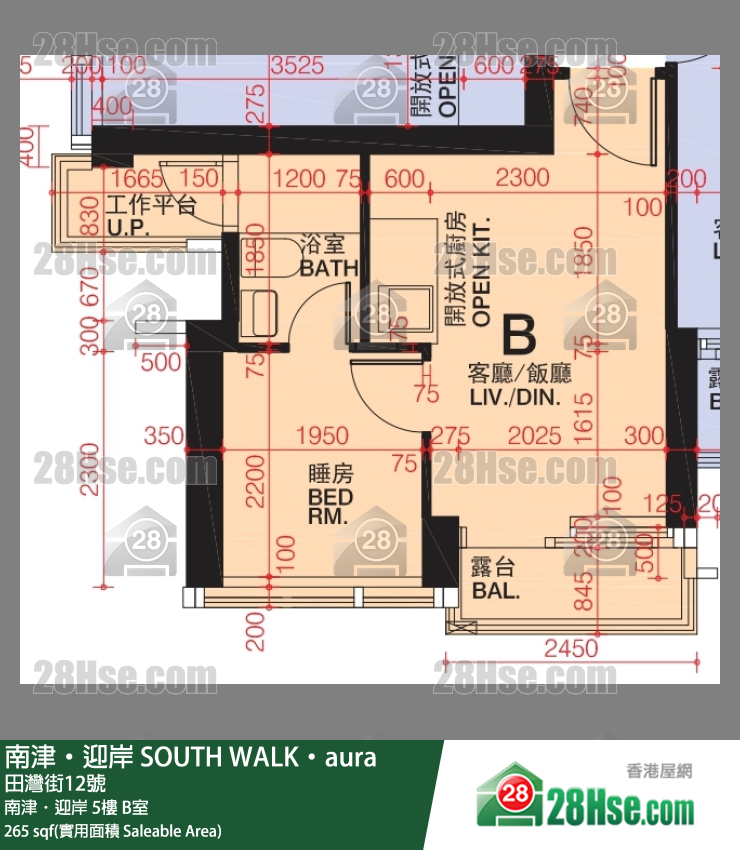 南津迎岸 南津．迎岸 5樓 B室 平面圖