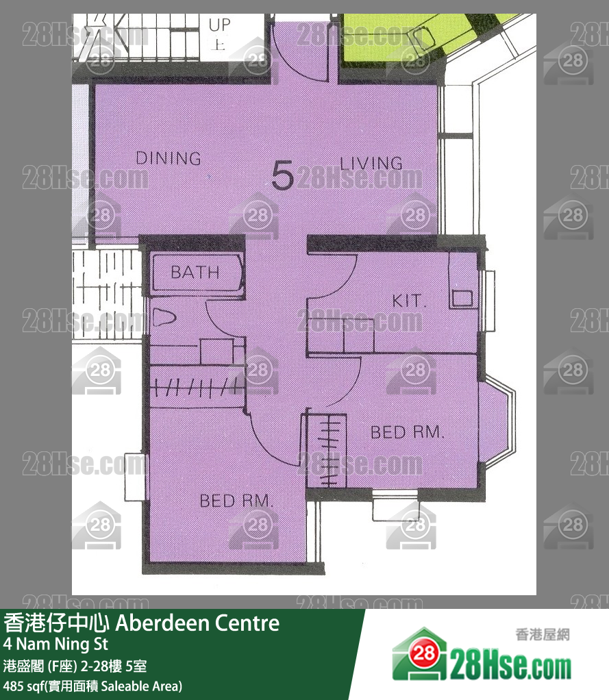 香港仔中心 港盛閣 (F座)21樓 5室 平面圖