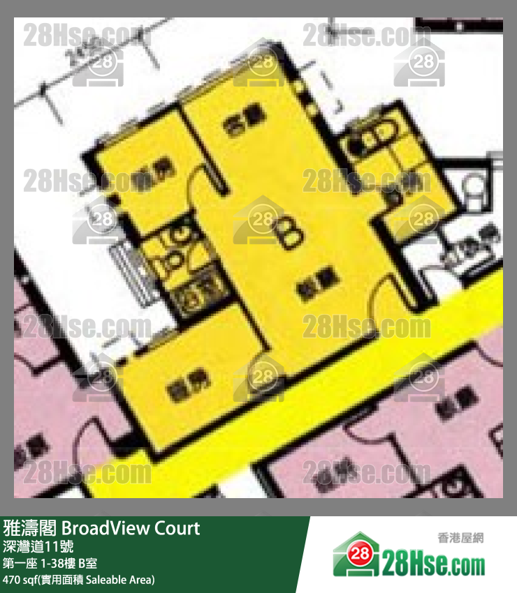 雅濤閣 第一座 7樓 B室 平面圖