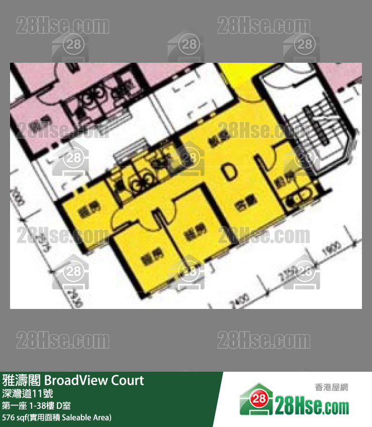 雅濤閣 第一座19樓 D室 平面圖