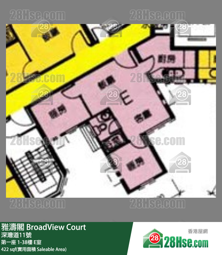 雅濤閣 第一座19樓 E室 平面圖