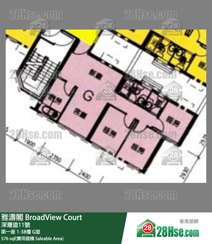 雅濤閣 第一座19樓 G室 平面圖