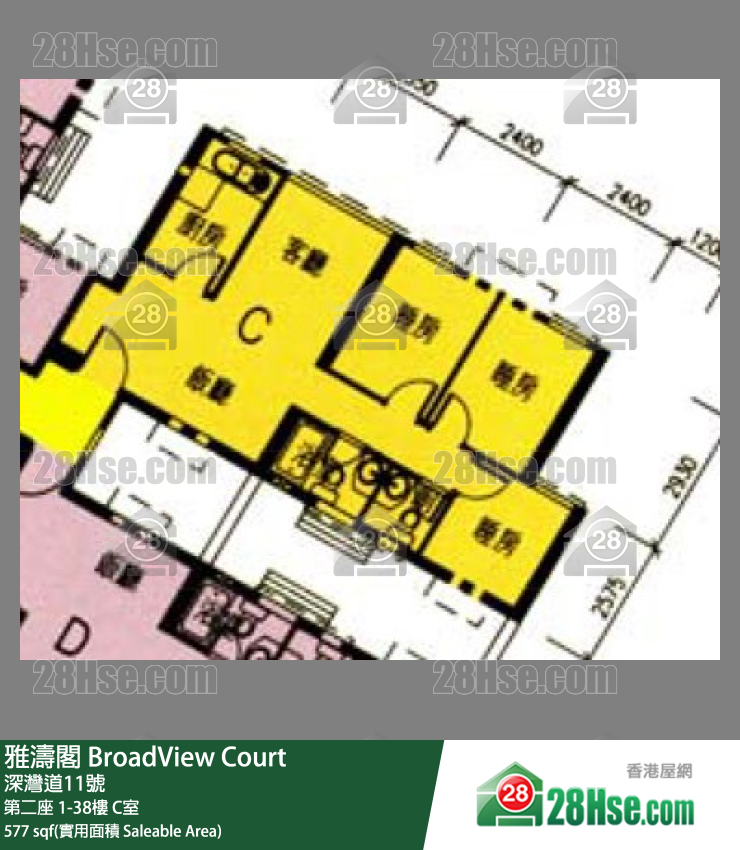 雅濤閣 第二座8樓 C室 平面圖