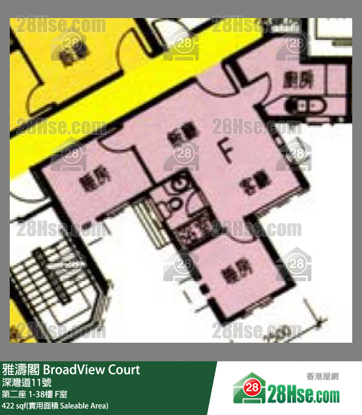 雅濤閣 第二座10樓 F室 平面圖