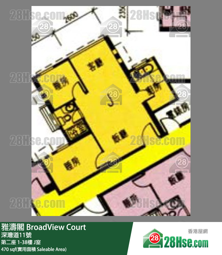 雅濤閣 第二座 14樓 J室 平面圖