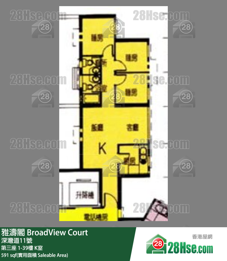 雅濤閣 第三座7樓 K室 平面圖