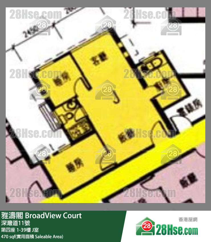 雅濤閣 第四座32樓 J室 平面圖