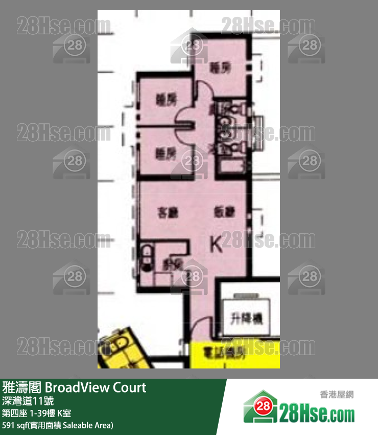 雅濤閣 第四座 15樓 K室 平面圖