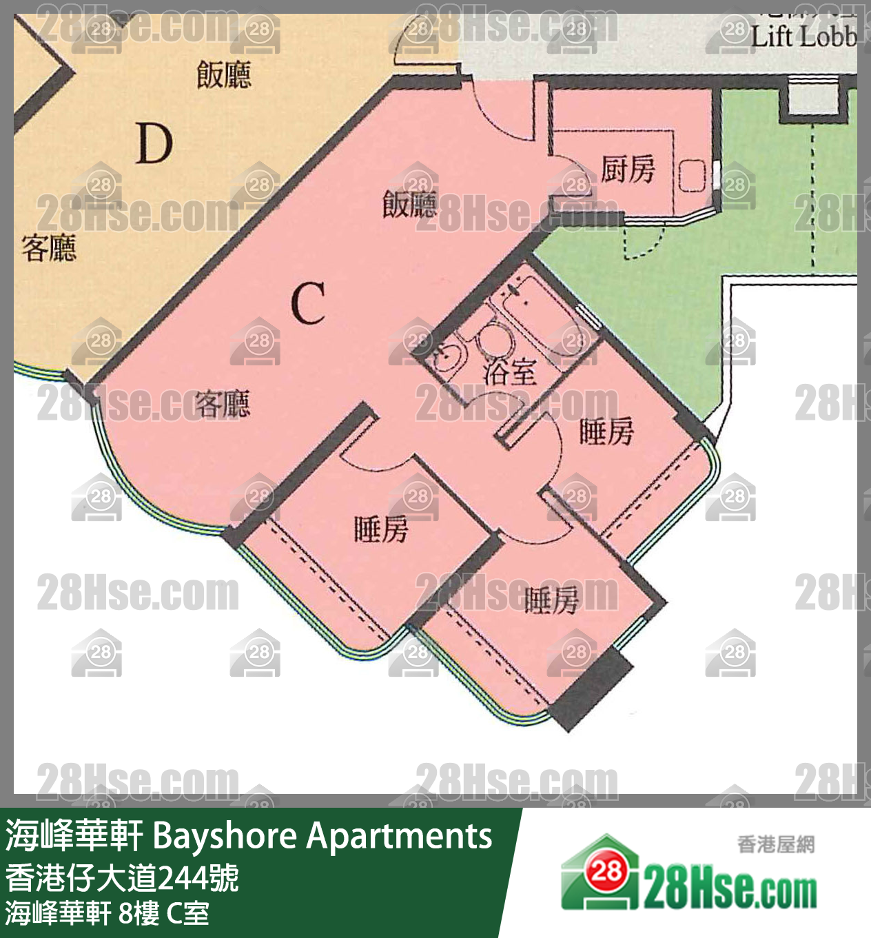 海峰华轩 海峰华轩8楼 C室 平面图