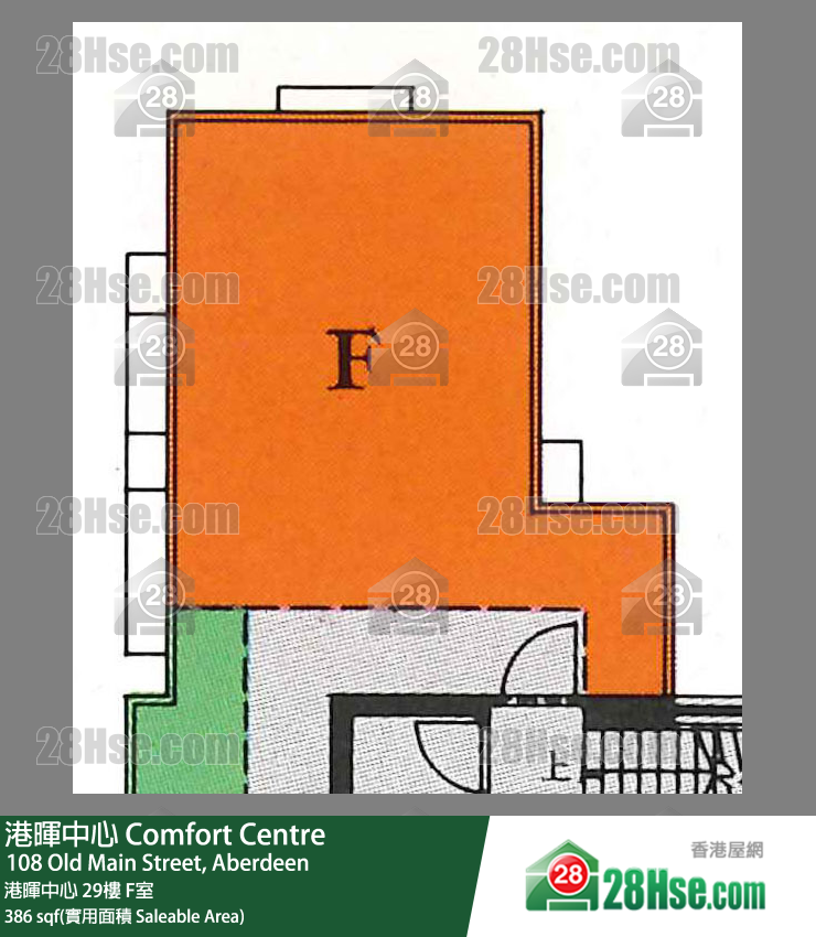 港暉中心 港暉中心 29樓 F室 平面圖