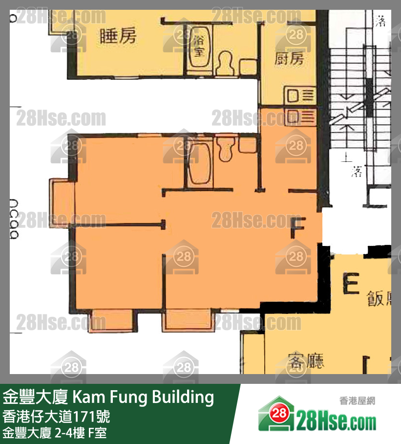 金豐大廈 金豐大廈2樓 F室 平面圖