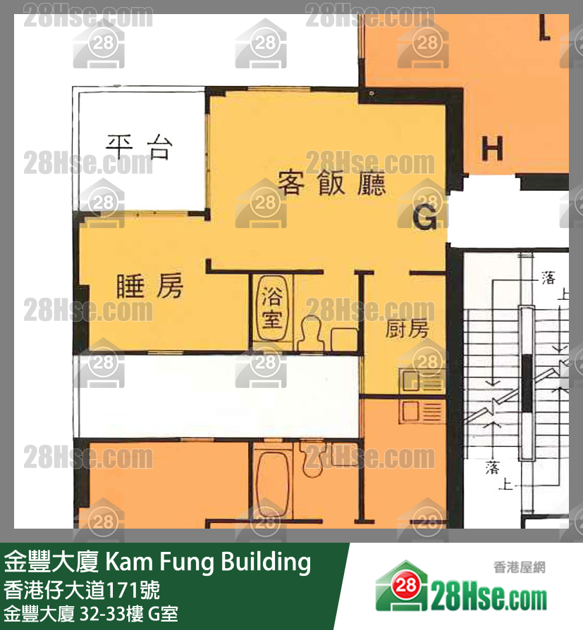 金豐大廈 金豐大廈33樓 G室 平面圖