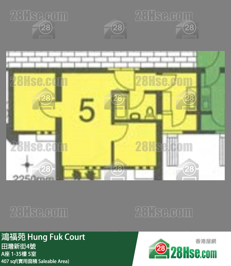 鸿福苑 单位平面图(由 28Hse 提供)