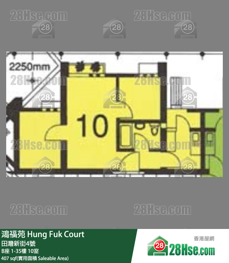 鴻福苑 B座6樓 10室 平面圖
