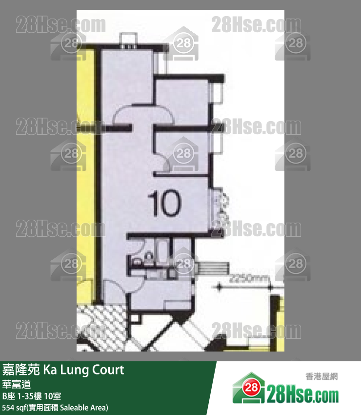 嘉隆苑 B座12樓 10室 平面圖