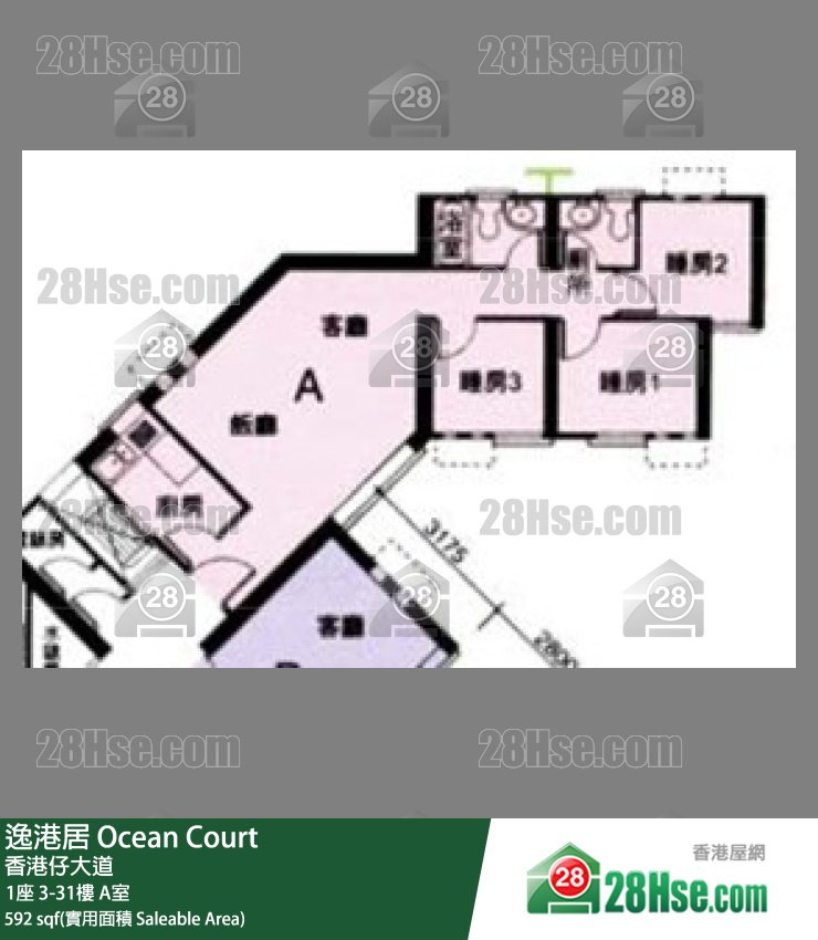 逸港居 1座6樓 A室 平面圖
