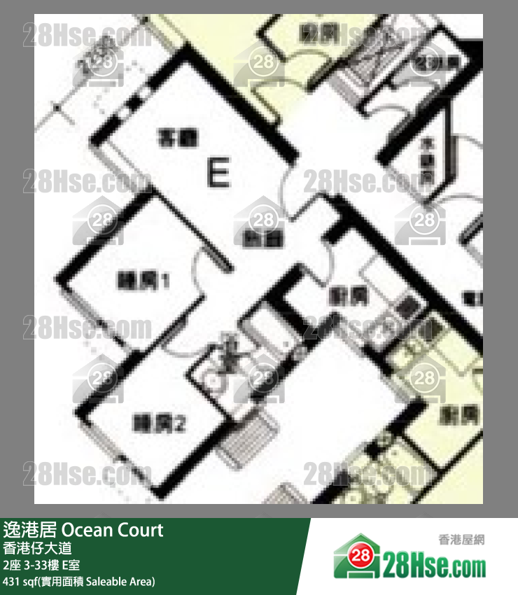 逸港居 2座30楼 E室 平面图