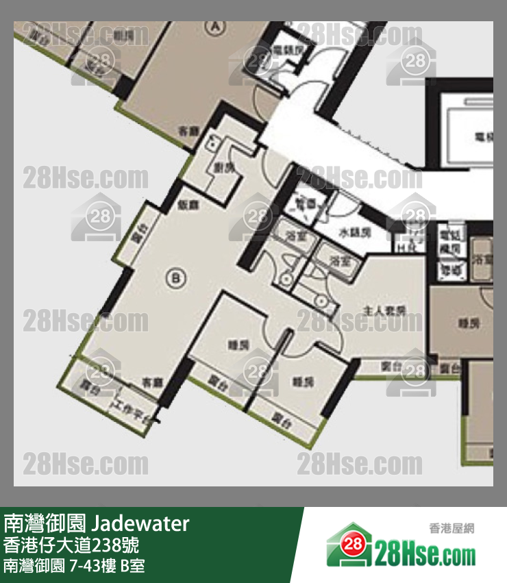 南湾御园 单位平面图(由 28Hse 提供)