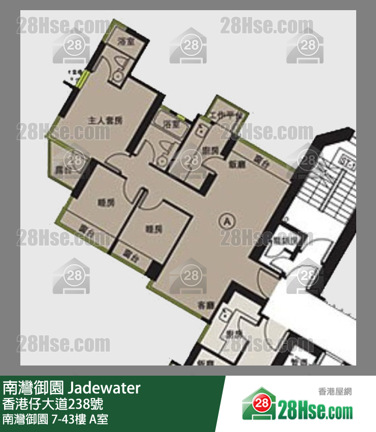 南灣御園 南灣御園43樓 A室 平面圖