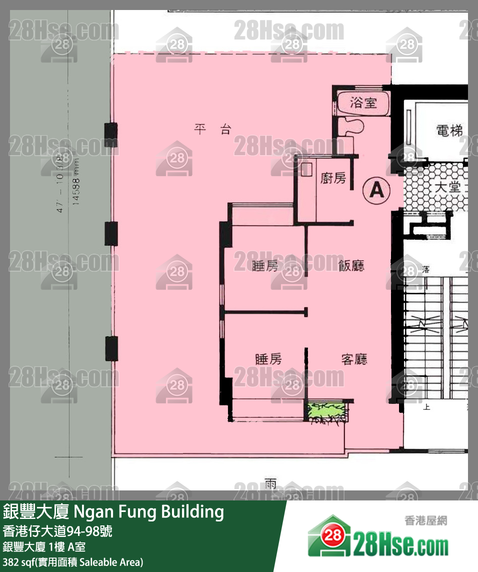 银丰大厦 银丰大厦 1楼 A室 平面图