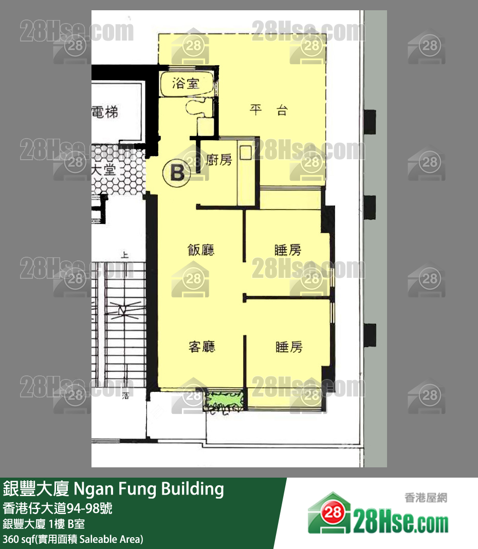 银丰大厦 银丰大厦1楼 B室 平面图