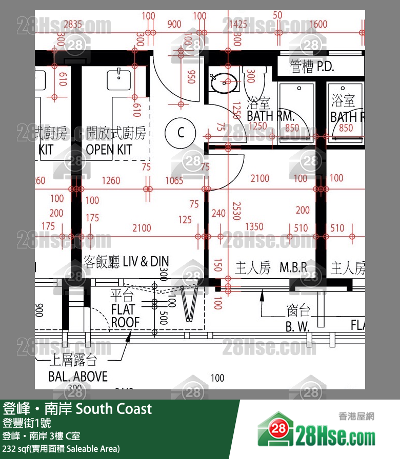登峰南岸 登峰‧南岸3楼 C室 平面图