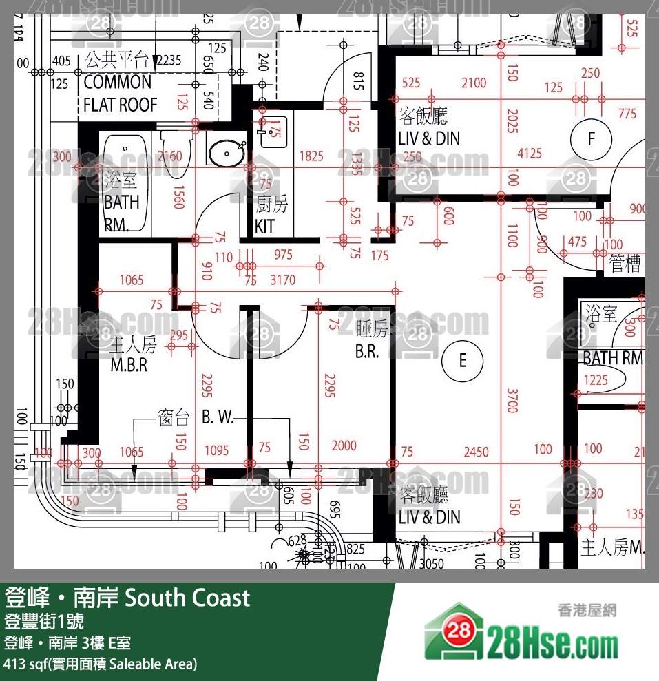 登峰南岸 登峰‧南岸3楼 E室 平面图
