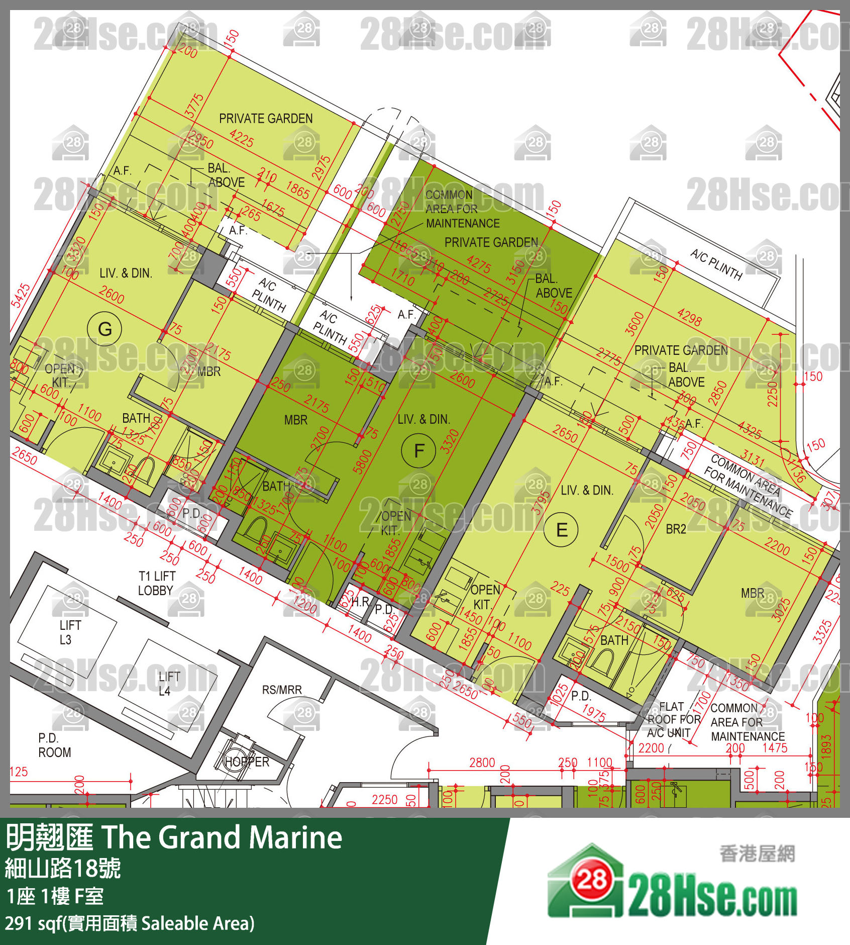 The Grand Marine Unit FloorPlan (Provided by 28Hse)