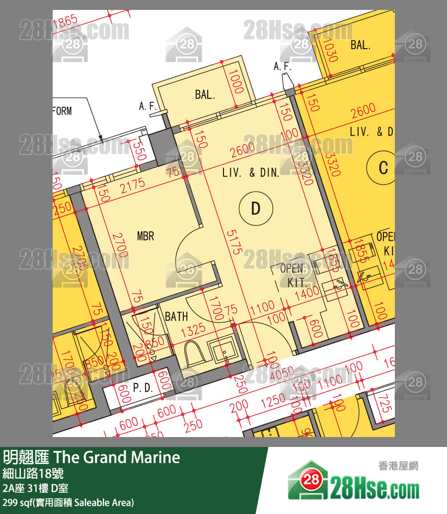明翹匯 2A座 31樓 D室 平面圖