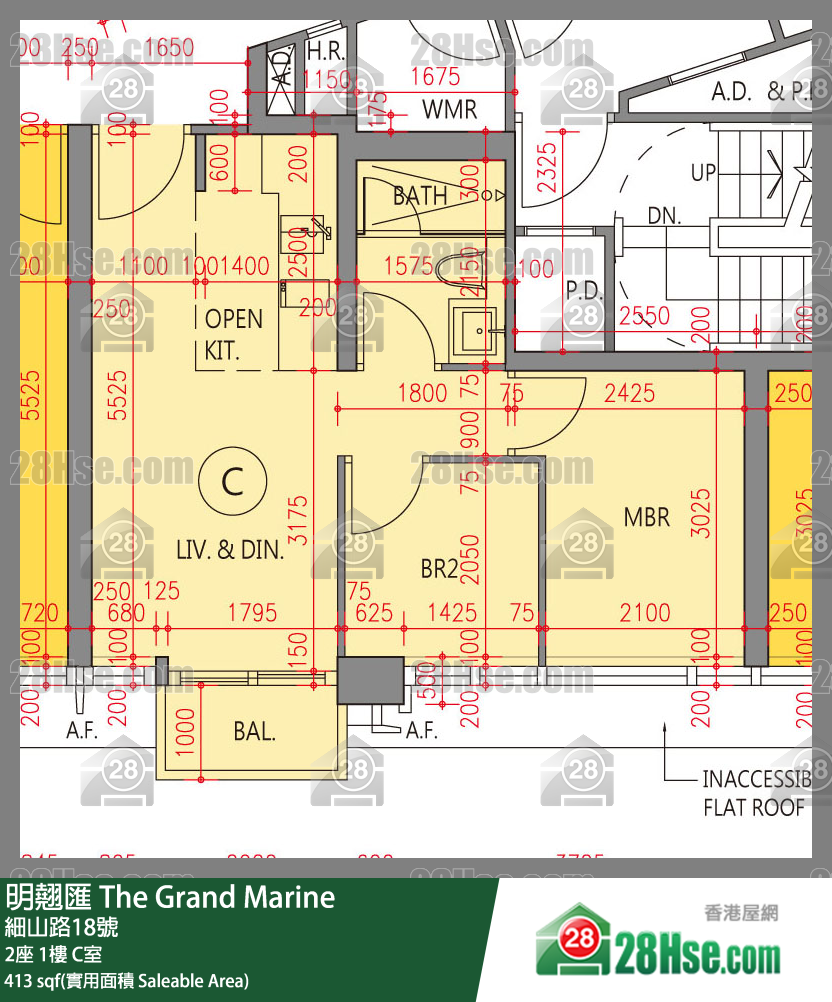明翹匯 2座 1樓 C室 平面圖