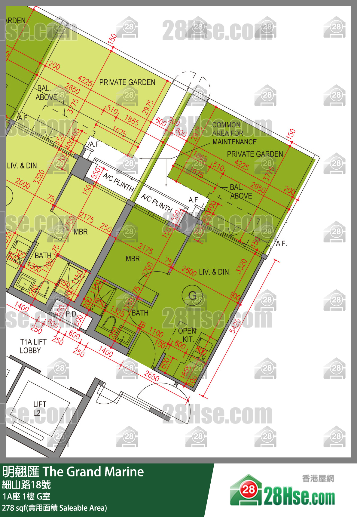 明翘汇 1A座 1楼 G室 平面图