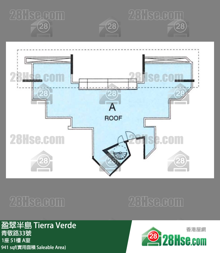 盈翠半島 1座51樓 A室 平面圖