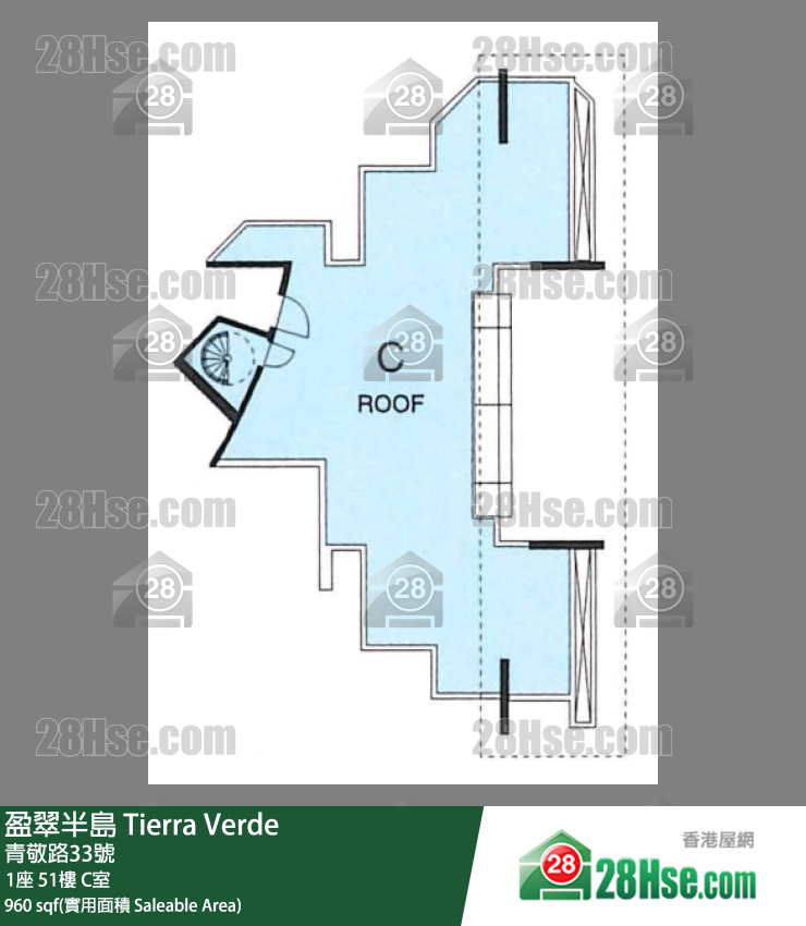 盈翠半島 1座51樓 C室 平面圖