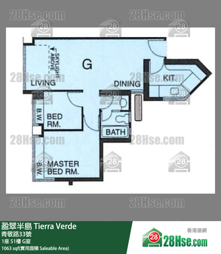 盈翠半島 1座51樓 G室 平面圖