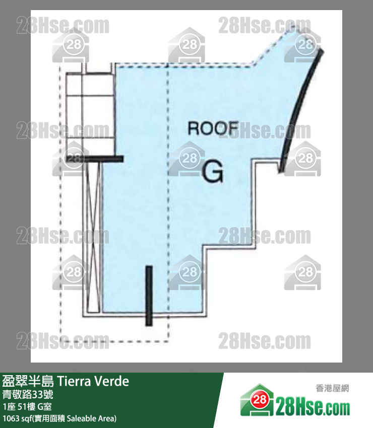 盈翠半島 1座51樓 G室 平面圖