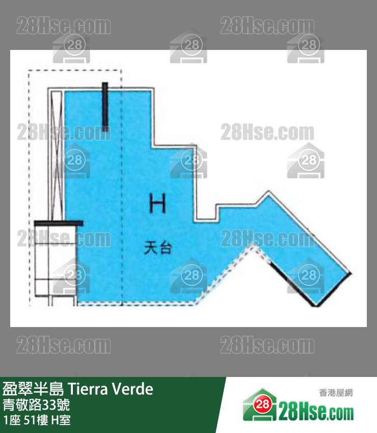 盈翠半島 1座51樓 H室 平面圖