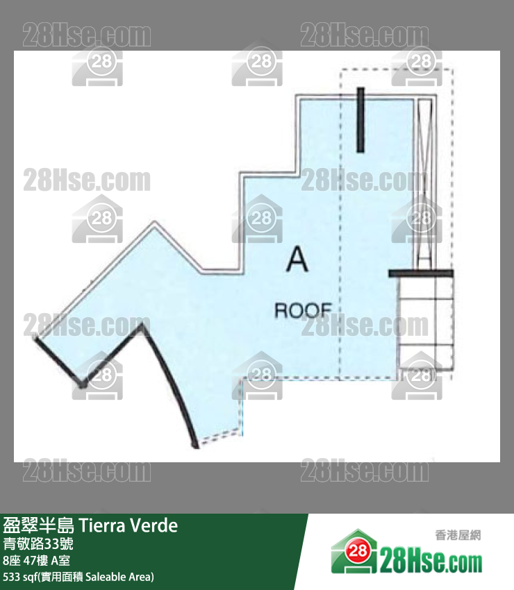 盈翠半島 8座47樓 A室 平面圖